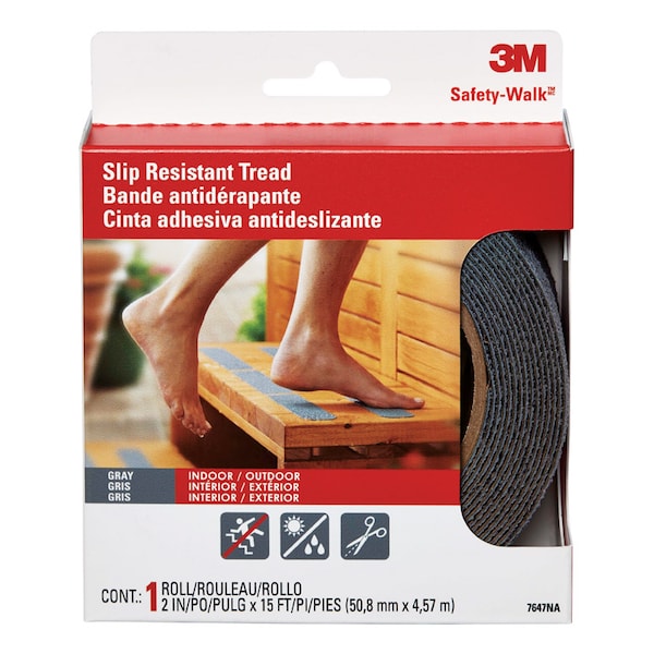 3M Safety-Walk Gray Anti-Slip Tape 2 in. W X 180 in. L 1 pk 370G-R2X180 - main